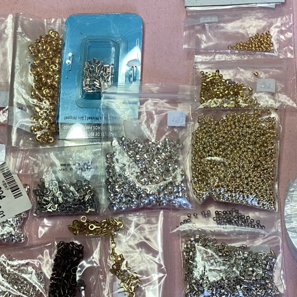 Lot #82 Jewelry Making Spacers, ER Hooks, Crimps & Covers + More - Picture 4 of 9